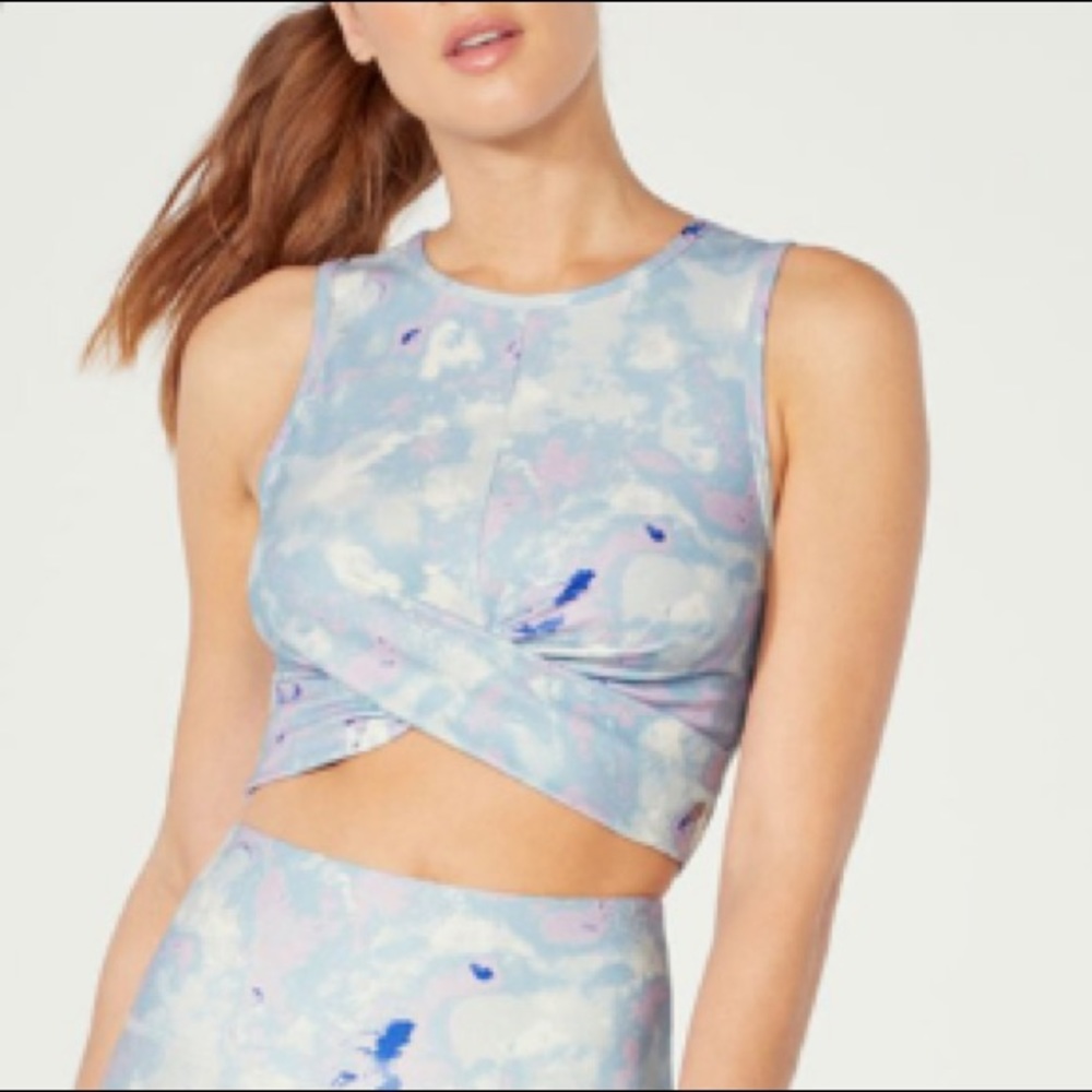 WILDFOX NWT Watercolor Spill Tie Dye Tank Crop Top